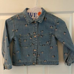 Zara x Disney Baby Mickey print denim jacket